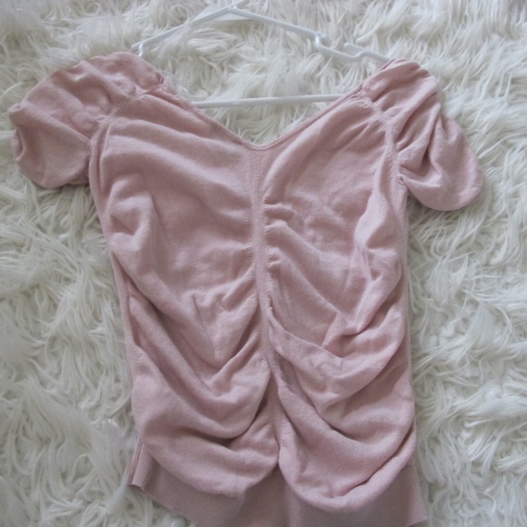 🔴🔴🔴SOLD🔴🔴🔴Express Women's Short Sleeve pink date night Top Shirt Size : S EUC - Picture 4 of 8